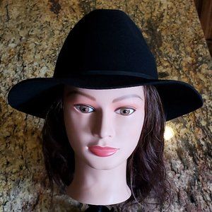 Brixton Wesley Fedora, Black Wool Felt, XS , New with Tags